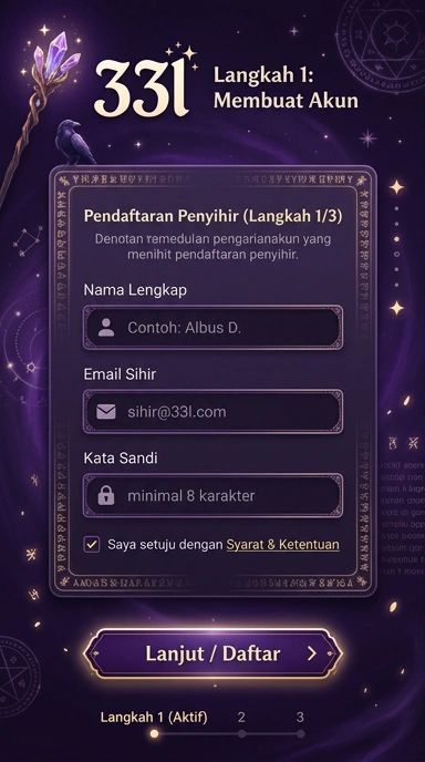 Panduan Daftar Akun Baru 33l untuk Pengguna Android