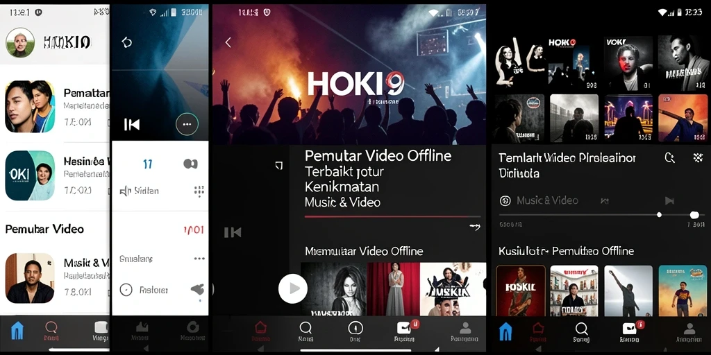 Antarmuka HOKI9 yang ramping untuk pemutaran video offline.