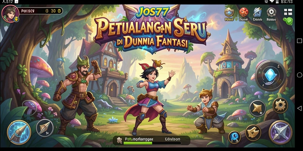 Tampilan antarmuka JOS77 yang menarik dengan elemen Petualangan.