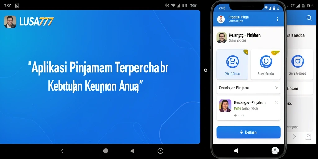 Antarmuka LUSA777 yang sederhana dan fungsional untuk pinjaman.