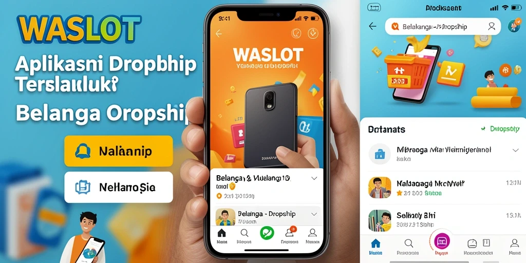 Tampilan antarmuka utama aplikasi Dropship WASLOT.